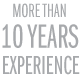 over 10 years experience